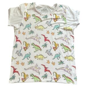 💚3/$30💚 Hot Topic Dinosaur print tee black matter 3X EUC